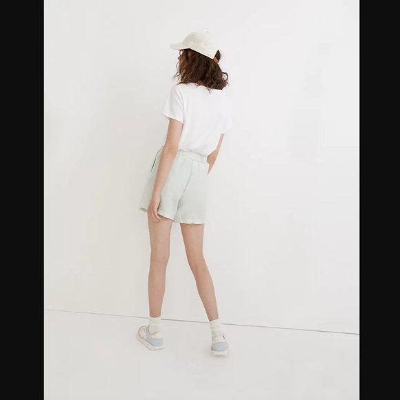 ✨NEW✨ Madewell Linen-Blend Pull-On Pleated Shorts - Eco-friendly Sustainable - Picture 4 of 10